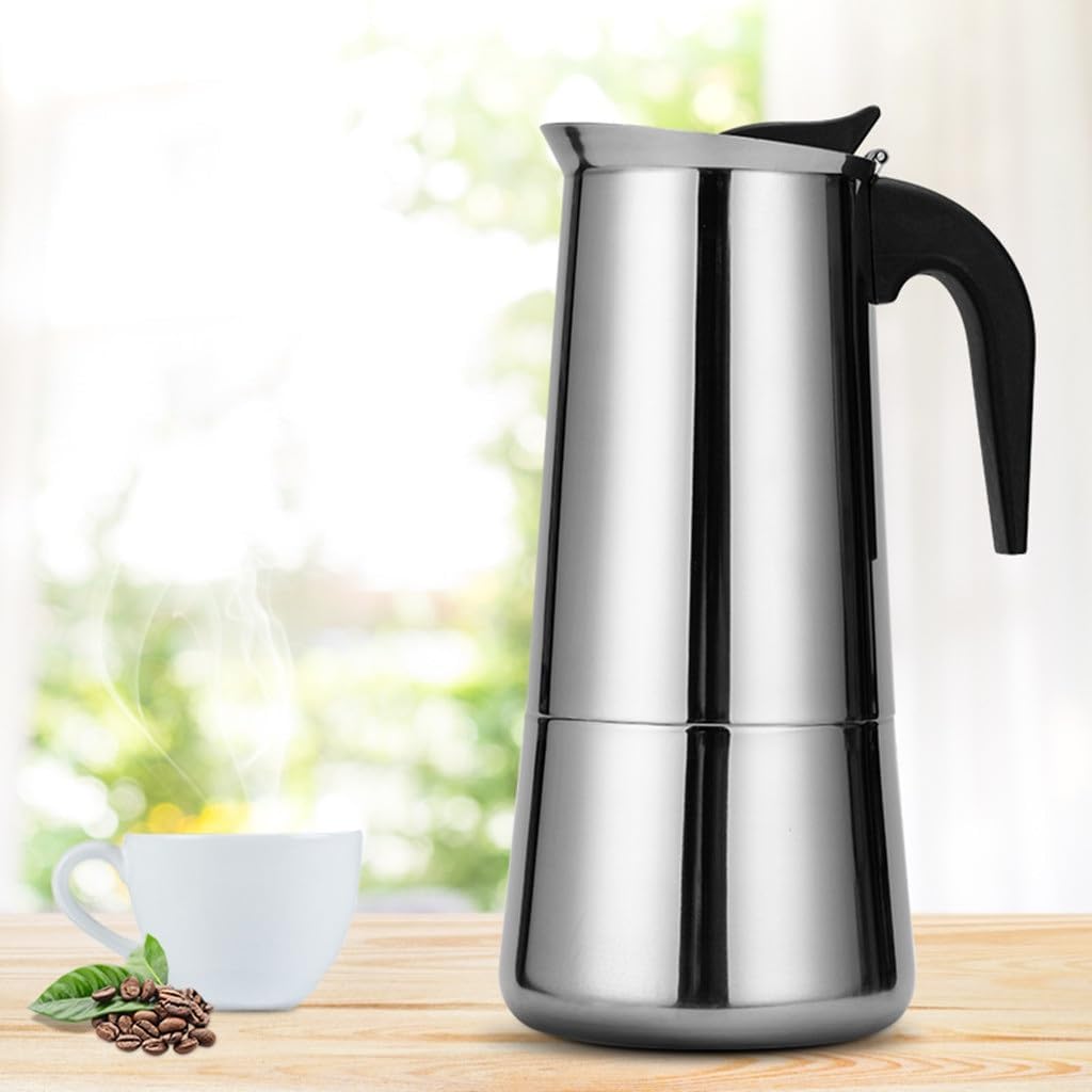 European Mocha Coffee Maker Stainless Steel Pot Outdoor Portable