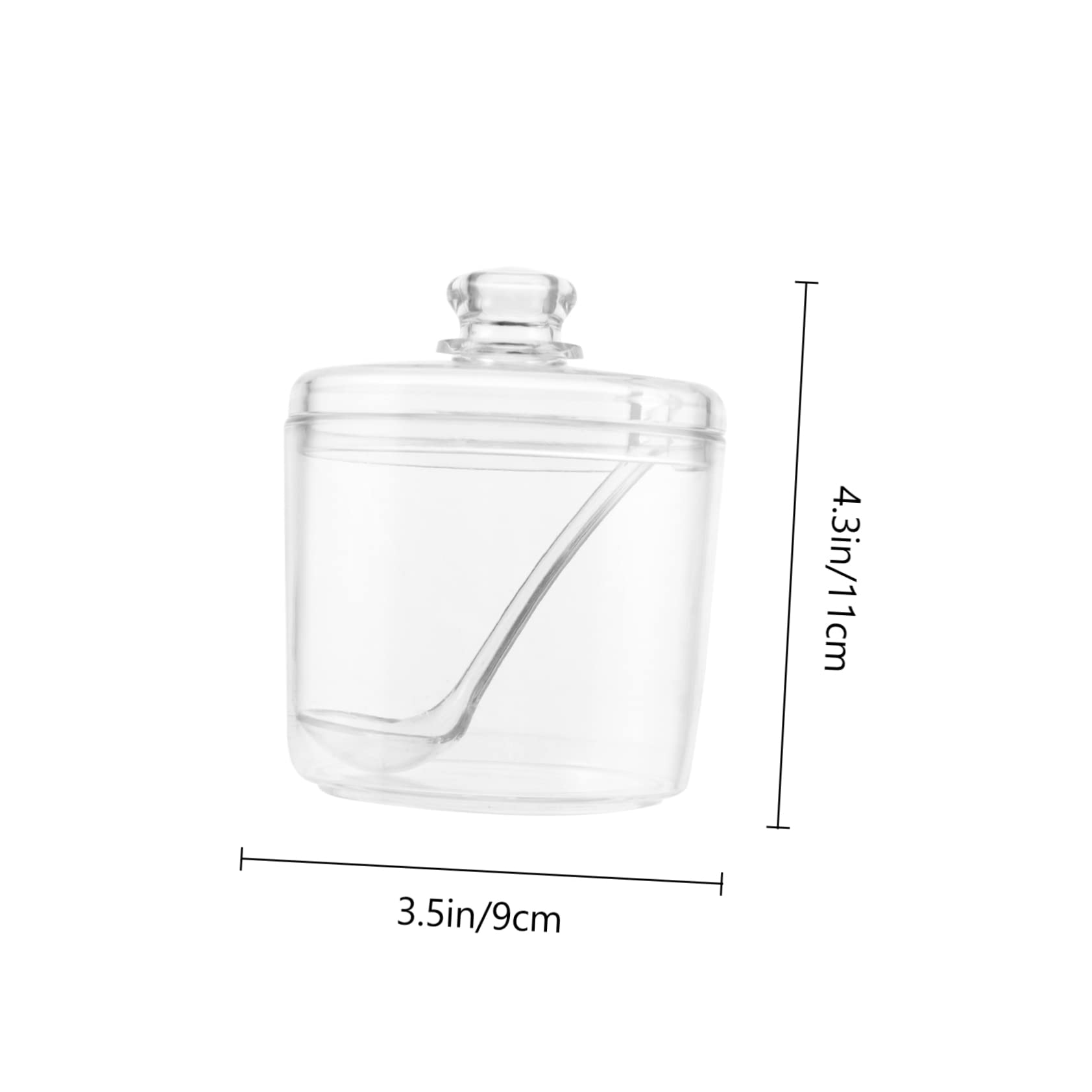 CONGARTENO 2pcs Spice Jar Seasoning Container Storage Boxes with Lids Sugar Flavor Container Flavor Storage Bottle Restaurant Salt Bottles Clear Seasoning Can Pots Transparent Acrylic Plastic