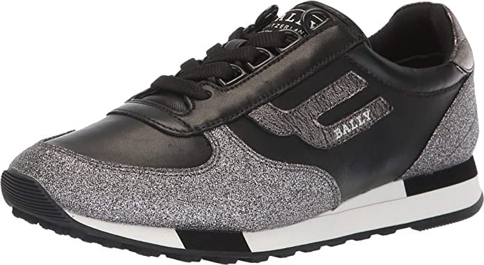 BALLY Gavinia Ladies Deep Grey Fabric Sneakers US 7