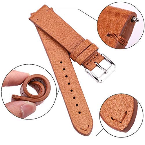 Leder Uhrengurt Watchbänder 18mm 20 mm 22mm Männer Frauen Vintage Band Blet mit Edelstahl -Nadel Bucklestrap