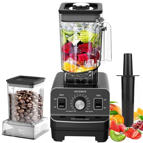 La Mejor Selección de licuadoras para frappe disponible en línea para comprar. 44 Glückluz | Licuadora Profesional | Potencia 1400w | 2L + Adicional de 800 ml | Professional Blender | Doméstico Comercial Industrial | Hielo Picado a Fondo Extractora (1400W)