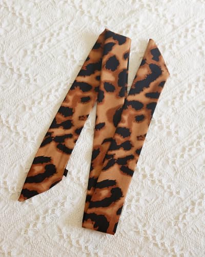 Leopard Scarf for Women Purse Bag Scarf for Handbags Hair Scarves for Bags Leopard Headband2