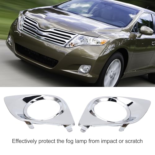 Cubierta de bisel de luz antiniebla ABS cromada duradera de reemplazo para Venza AV10 2009-2012 Pre Facelift par de 2 miniatura 2
