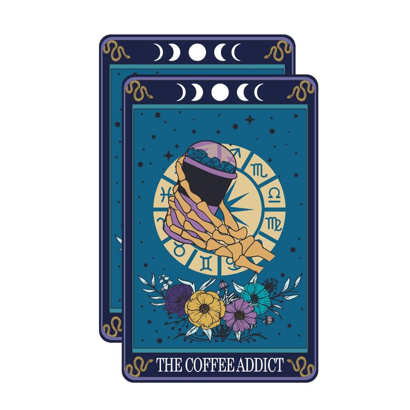Calcomanías de cartas del tarot para adictos a la cafeína que buscan personalizar su SUV