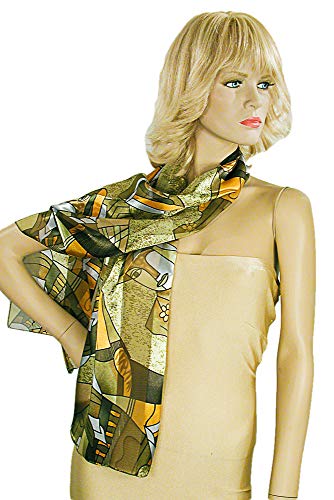 Picasso Art Print Sheer Silky Long Neck Scarves for Women4