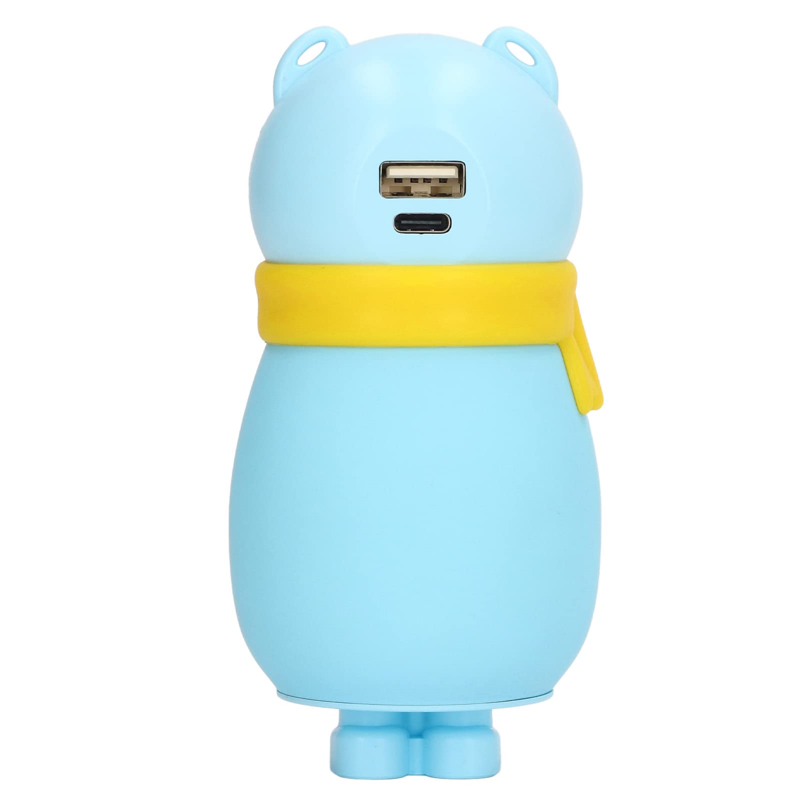 Xolsurg USB Rechargeable Cartoon Bear Shape Hand Warmer 3 Level Temperature Adjustment Digital Display Mini Portable Hand Warmer (Blue)