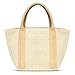 QTKJ Straw Bag, Beach Bags for Women, Woven Beach Hand Bag Handmade Rattan Handbag for Vacation Travel Daily (Khaki)
