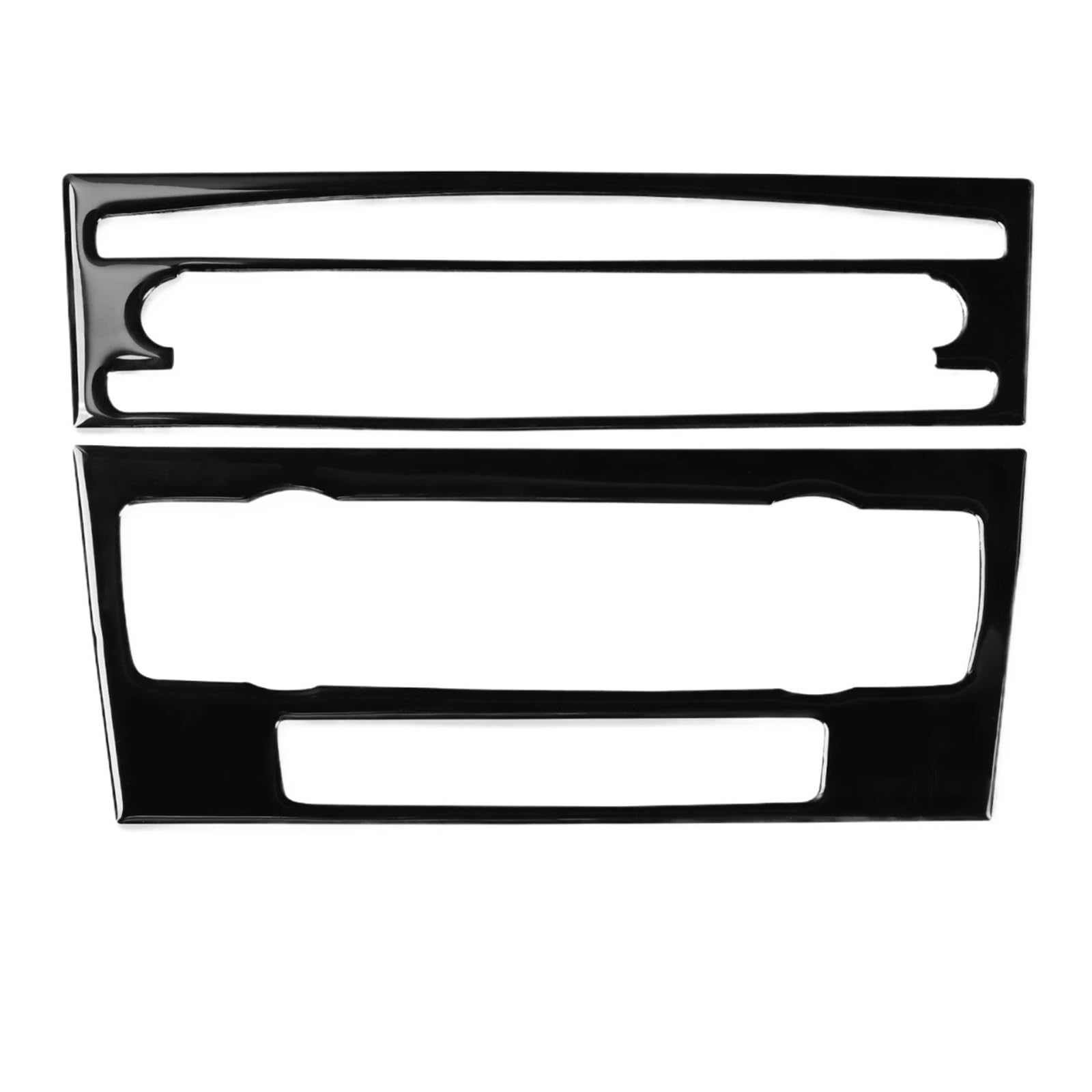 Interior Trim for BMW 3 Series 2005-2012 E90 E92 Piano Black Air Conditioner CD Control Panel Plastic Cover Car Interior Accessoriers Sticker Auto Central Inner(D Non-Navigation)