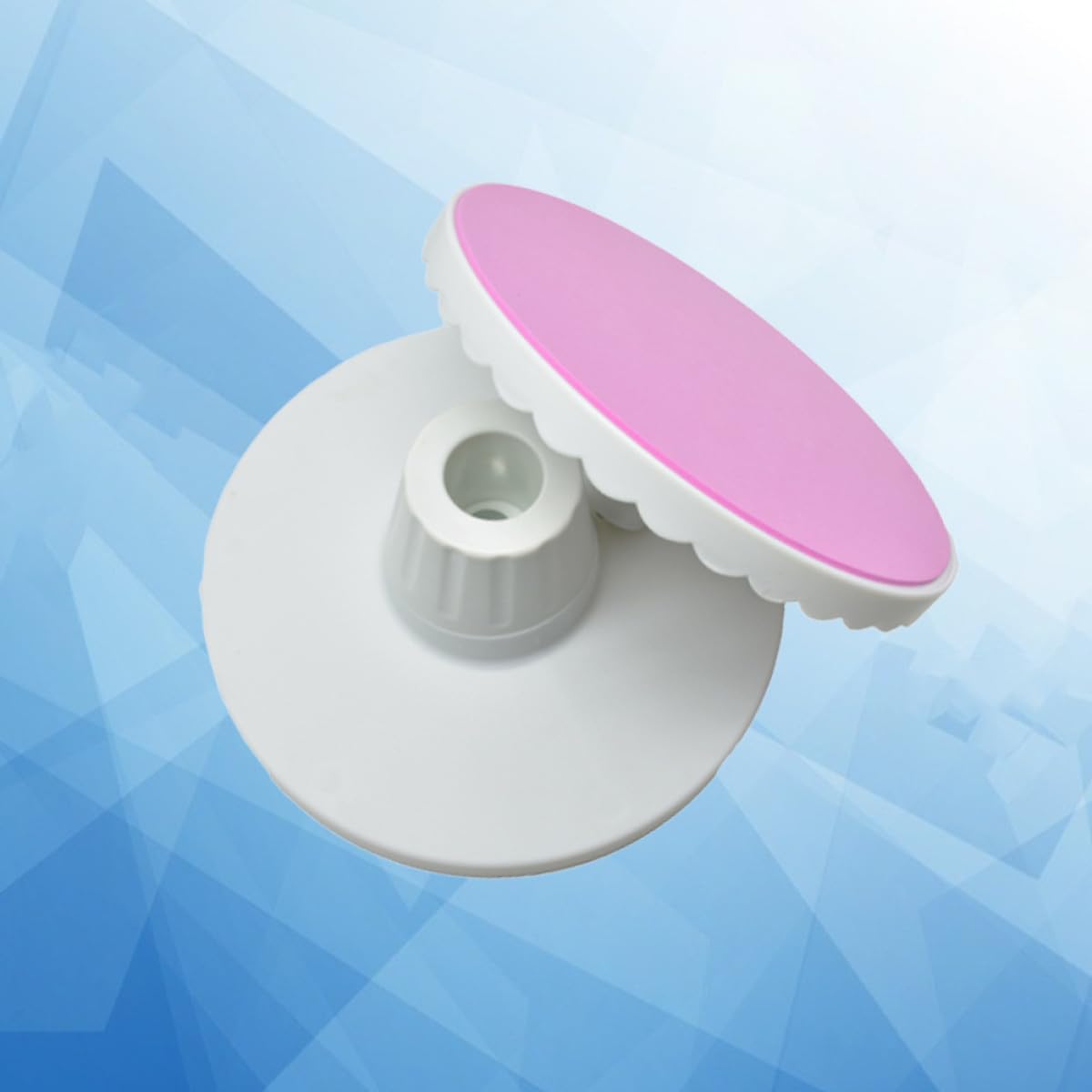Operitacx Plateau Tournant à Gâteau Support Rotatif 360° Inclinable Rose en Plastique 23 Cm Facile à Nettoyer pour Décoration et Pâtisserie à Domicile