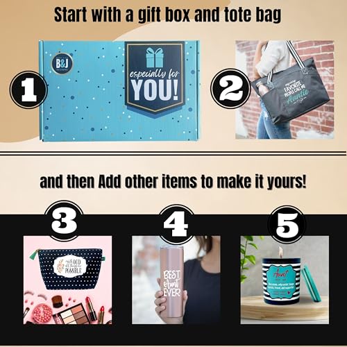 Caja de regalo personalizada para tía con bolsa tote y regalos surtidos miniatura 2