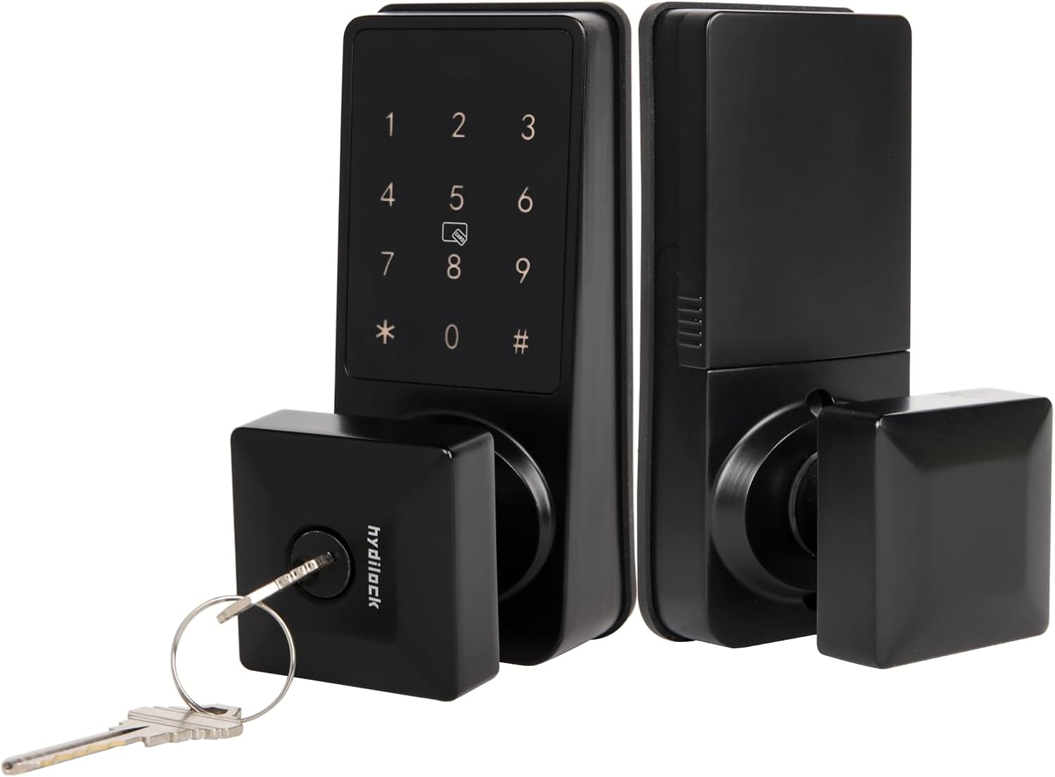 Smart Door Lock with Touchscreens, Door Locks for Front Door, Electronic Door Knob with/IC Card/Password/Key, Digital Door Lock with Keypad for Apartment.