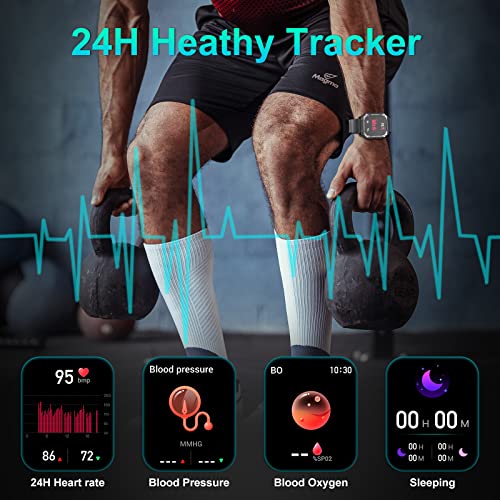 Smart Watch-Military Smart Watches For Men, 2'' Military Watch With Bluetooth Call Ip69 Waterproof Smart Watches Rugged Outdoor Men's Watch For Iphone Android Smartwatch With Heart Rate Monitor #TOP1