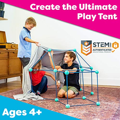 Fort Building Kits for Kids - Fun Forts STEM Building Toys, Play Tent Fort Kit with 81 Pcs - Thumbnail 3