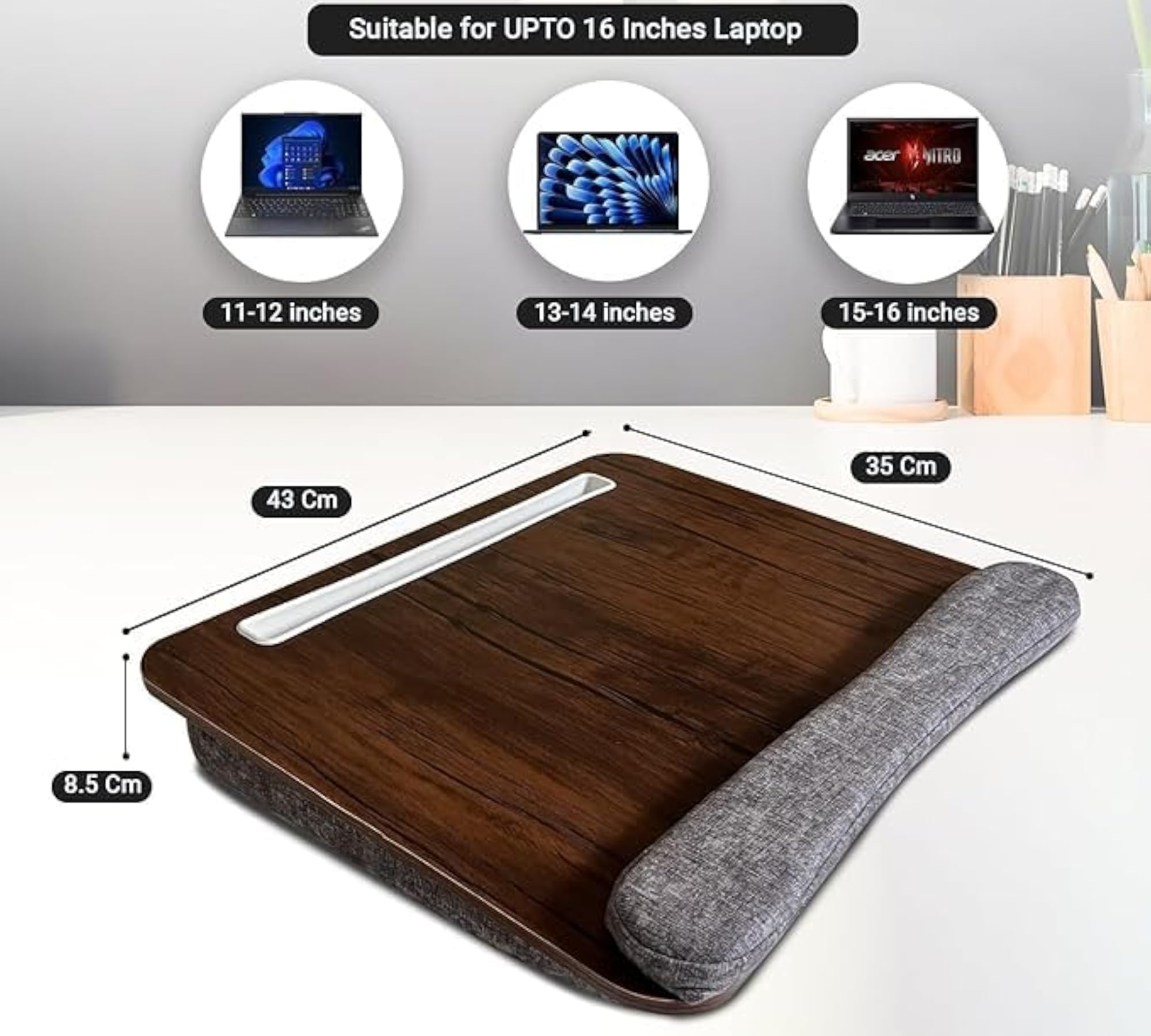 Portable Lap Laptop Desk with Pillow Cushion