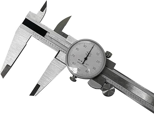 Miniatura 4 de Calibrador de esfera de 8 pulgadas 0001 de acero inoxidable a prueba de golpes con caja de plástico