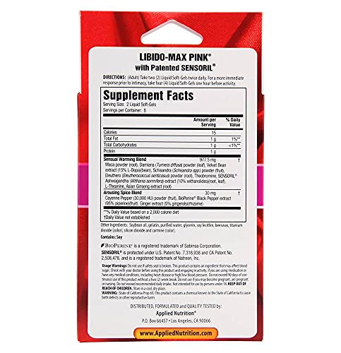 Applied Nutrition Libido-max Pink for Women, 0.04 Pound - Thumbnail 2