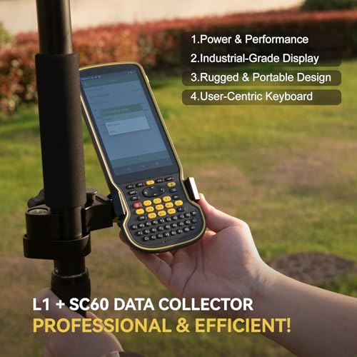 L1-Laser GNSS RTK Surveying Equipment with IMU Rover & Base, GNSS Receiver | Handheld Collector with Software & AR Stakeout | 2cm Accuracy, 15km UHF, 120° Tilt Survey, Supports PPP/PPK/RTK/NTRIP/Radio