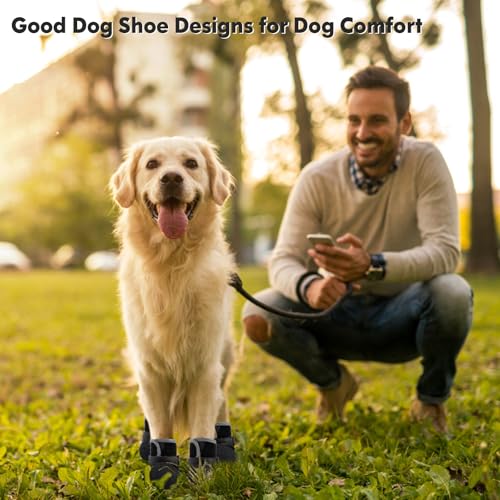 Dogoys Dog Shoes, Outdoor Dog Boots Non-Slip Waterproof Dog Booties For Medium To Large Dogs 4Pcs For Winter Snowy Day thumb #5