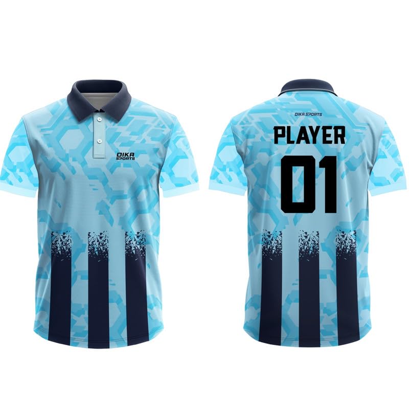 Dika Sports Custom Cricket T-Shirt with Name Personalized Team Jersey Breathable Quick Dry Men's Sportswear | 2 Year to 5XL-picture-32