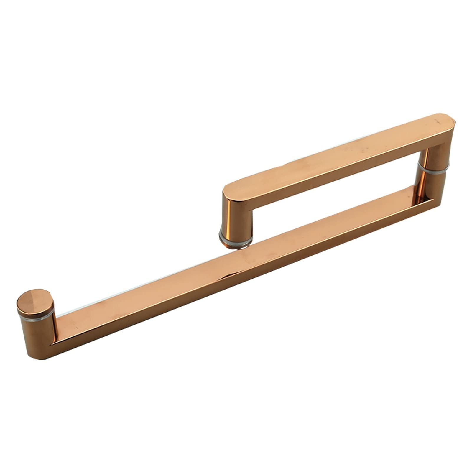 Poignée de porte de douche coulissante en verre or rose robuste