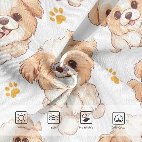 Puppy Footprints Boys' Underwear 100% Cotton Boys' Briefs Soft Toddler Underwear3