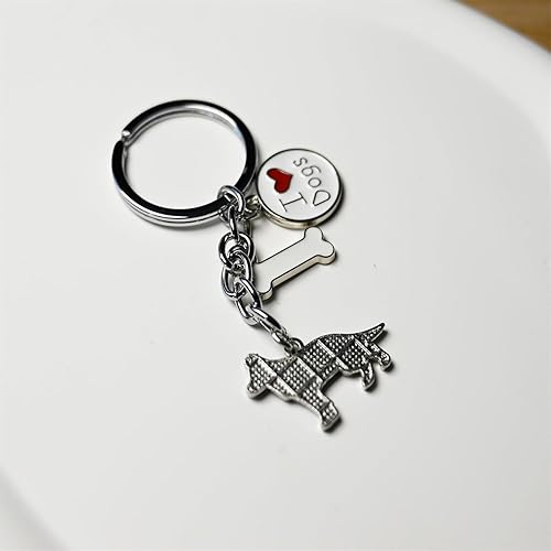 Miniatura 3 de Llavero para perro, lindo llavero de perro para mascotas, mini llavero de metal