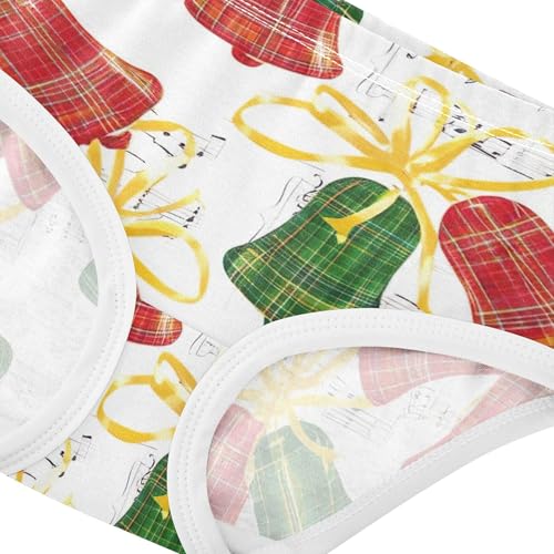 Artistic Toddlers Underwear Floral 2t Cotton Girl Panties Cute Christmas Red Green Bells Xmas Briefs Underpants4