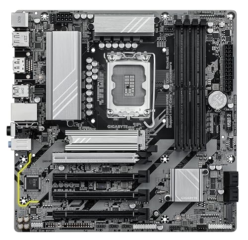 GIGABYTE B860M DS3H WIFI6E Scheda madre - CPU Intel Core Ultra, VRM a 5+1+2+1 fasi, fino a 9066MHz DDR5, 1xPCIe 5.0 + 1xPCIe 4.0 M.2, LAN 2,5 GbE, WIFI 6E, USB 3.2 Gen 2 - Scheda madre - Immagine 1