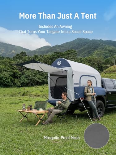 Image of Niphean Truck Bed Tent for Camping 5.5ft-8ft for 2+1 People, 2 Mins Setup | Inflatable Pickup Truck Tent, PU 3000mm Waterproof & High-Strength Windproof, Spacious Interior for Multi-Landscape