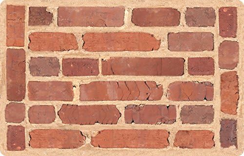Faux Flooring Framed Brick Mat, 23 by 36-Inch, Multicolor