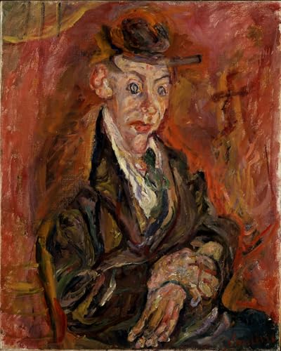 Affiche Toile Femmeyeux ronds Chaim Soutine décoration mural portrait 60x90cm