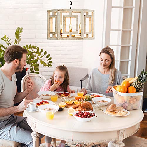 Cozy Homez Farmhouse Chandelier 20'', Farmhouse Chandeliers For Dining Room Light Fixture, 6-Light Rustic Kitchen Island Lighting, Chandeliers For Living Room, Entryway, Foyer, Bedroom #TOP7
