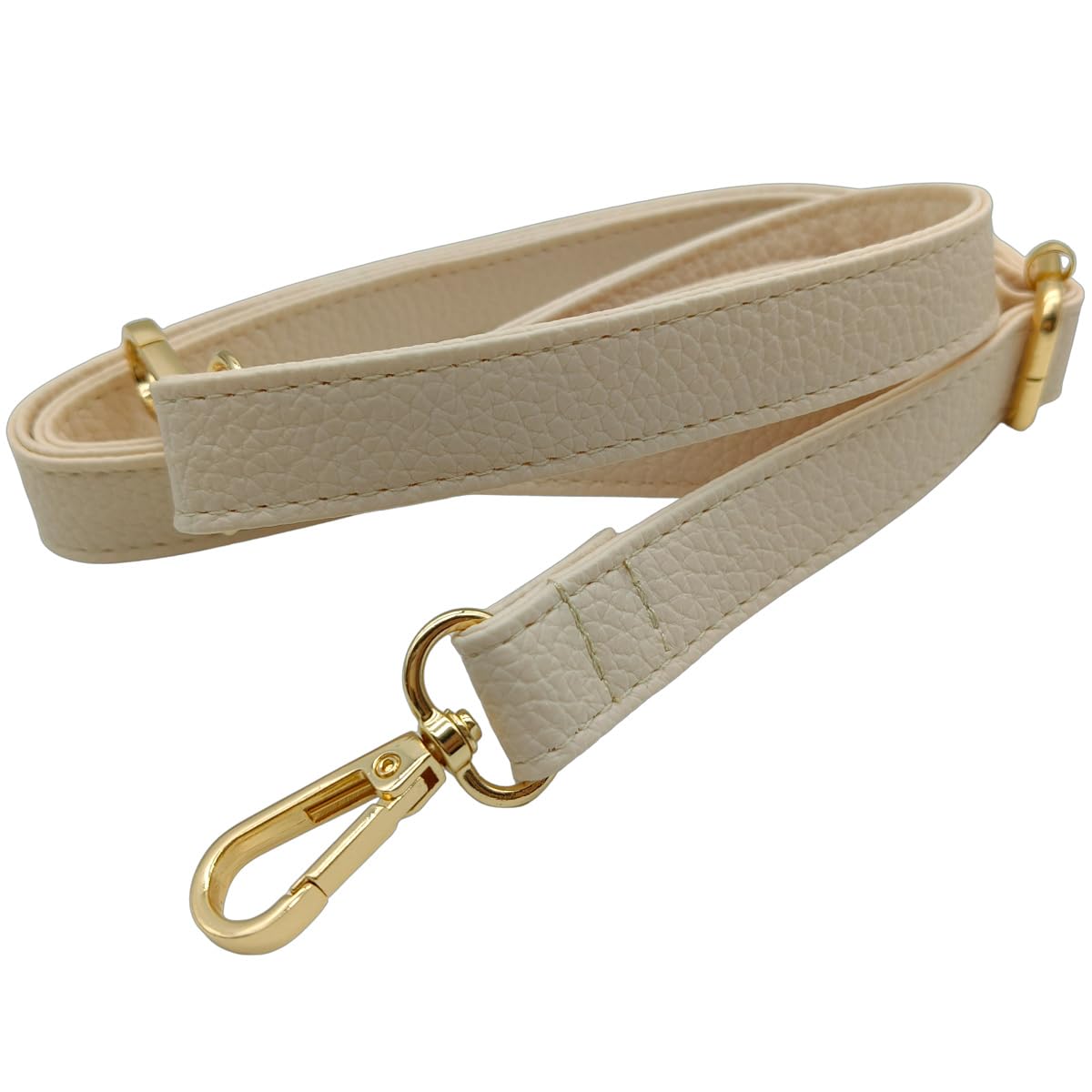 Tracolla Per Borsa Lunga Cm.100 - Similpelle Marrone Con Glitter Or Catena E Moschettoni Oro