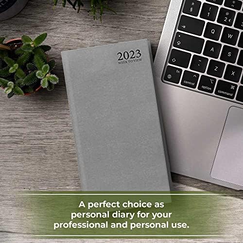 FIRST CHOICE KAYA 2023 Premium Slim Diary Week to View - Silver