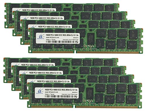 Adamanta 128 GB (8 x 16gb) サーバーメモリアップグレードfor HP ProLiant sl250s g8 ddr3 1866 MHz pc3 ? 14900 ECC Registered 2rx4 cl13 1.5 V