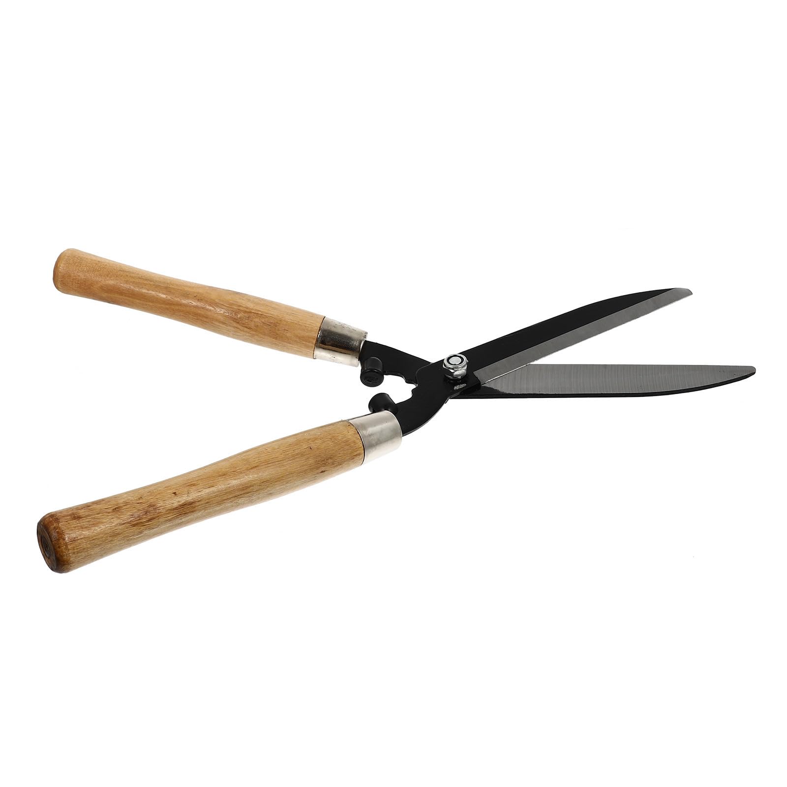 UKCOCO Tijeras de Podar de Jardinería, Tijeras de Césped, Cortasetos de Acero al Carbono Mango de Madera, Laboriosas y Resistentes al Óxido
