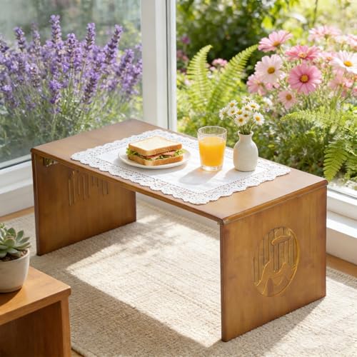 Table basse en bambou japonaise durable et bureau en bois