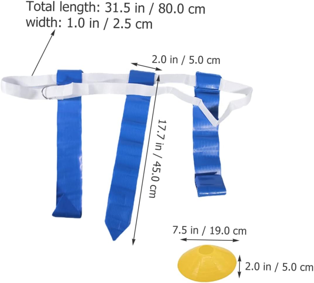 Toyvian 1Set Football Flag Belt Youth and Adults Belts Flags and Markers Storage Bag for Outdoor Training and Competition