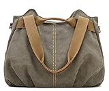 Z-joyee Women's Ladies Casual Vintage Hobo Canvas Daily Purse Top Handle Shoulder Tote Shopper Handbag Satchel Bag