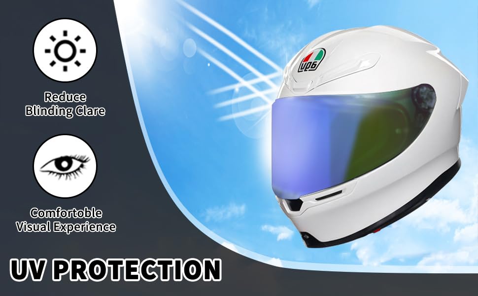 Image of AGV K6 and K6S Visor (Aurora Blue)