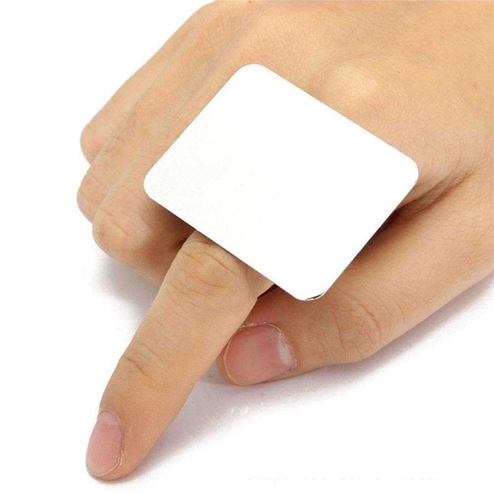 COSLUXE Nail Art Palette Stainless Steel Makeup Mixing Palette Ring Nail DIY Art Design Paint Color Mixing Palette Metal Tool (Pack of 1, Small) 4