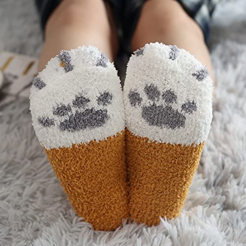 Toes Home 6 Paar Kuschelsocken Damen, Wintersocken Flauschige Socken Antiruschsocken, Warme Bettsocken Haussocken 36-42