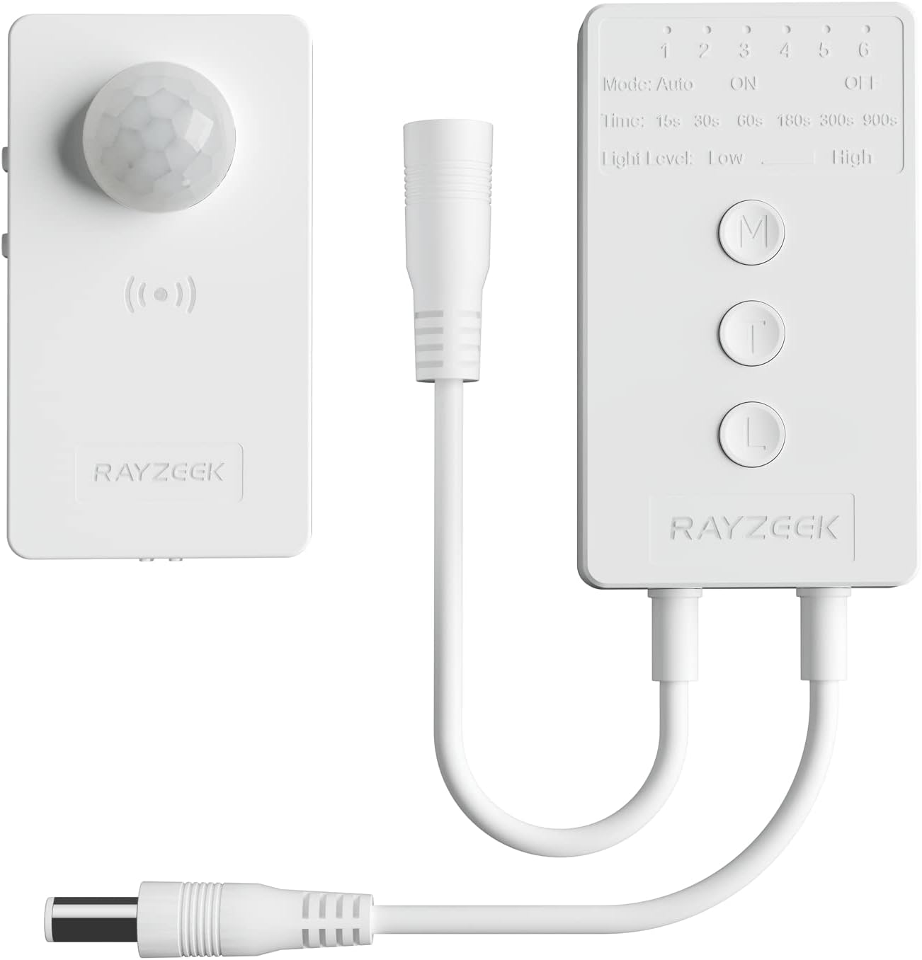 RAYZEEK Wireless Motion Sensor Controller Kit-No Wiring Mini PIR Sensor ...