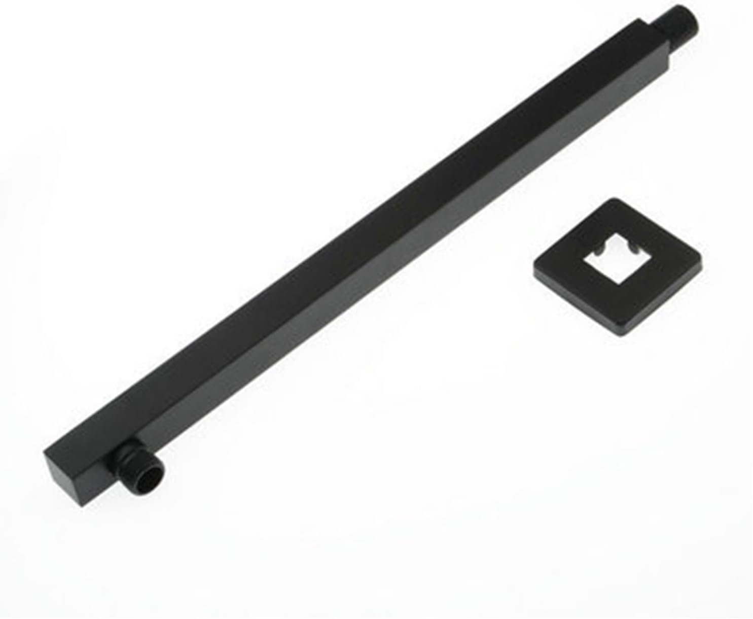 40cm Square Shower Arm Extension Arm Wall Hanging Shower Head Shower Rod Shower Head Arm Chrome Fixed Tube Wall Mount Bracket(40cm-01)