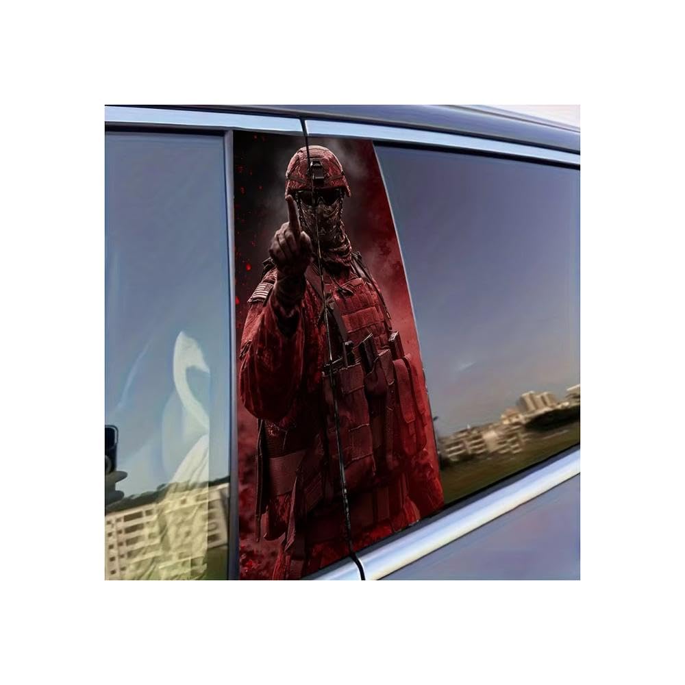 Body Parts 2pcs Car Center Column Decal Special Forces Soldier Glossy Material Protective Film