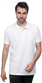 Coup - Solid Polo-Shirt with Short Sleeves, WHITE, M