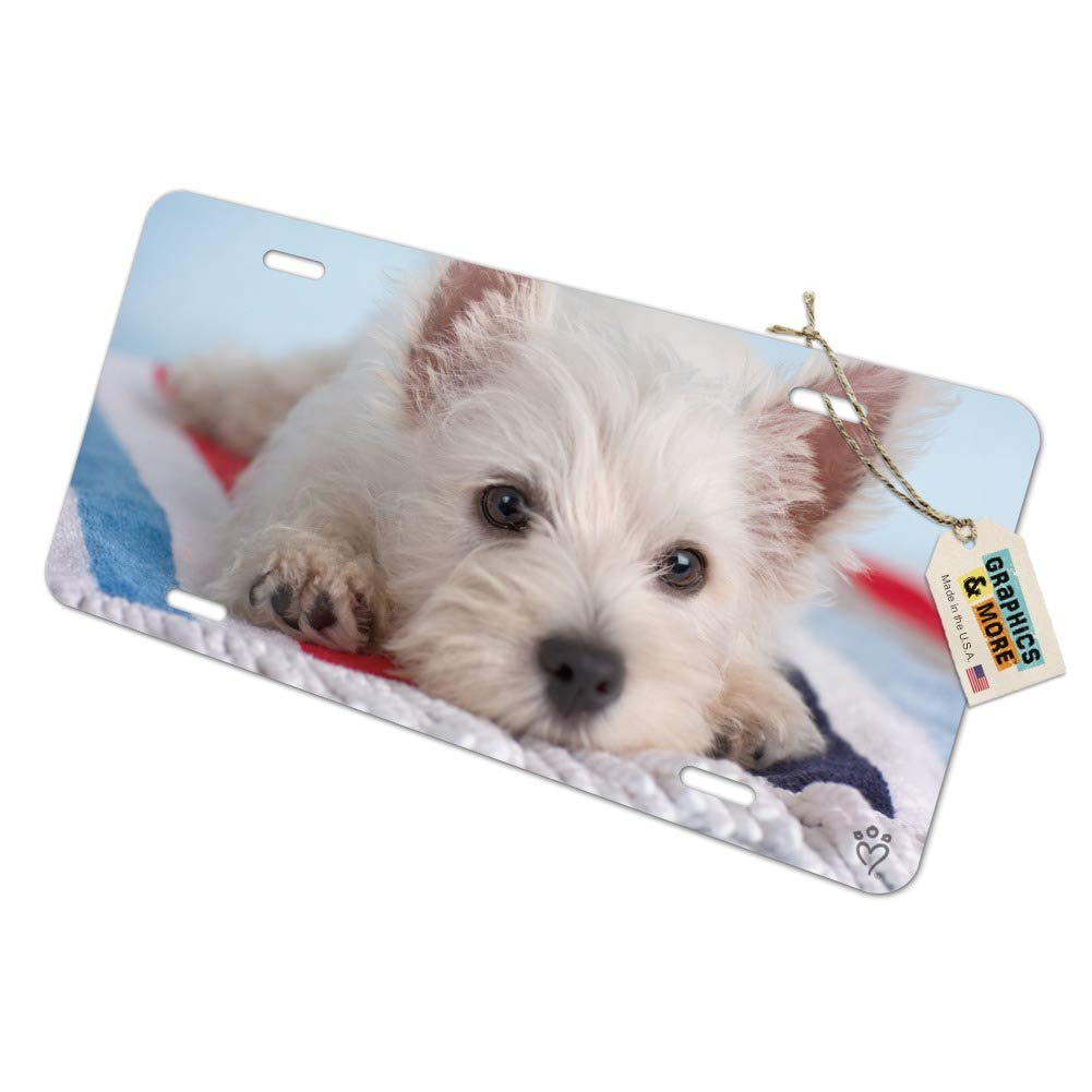 GRAPHICS & MOREWest Highland Terrier Westie Puppy Dog Beach Towel Novelty Metal Vanity Tag License Plate