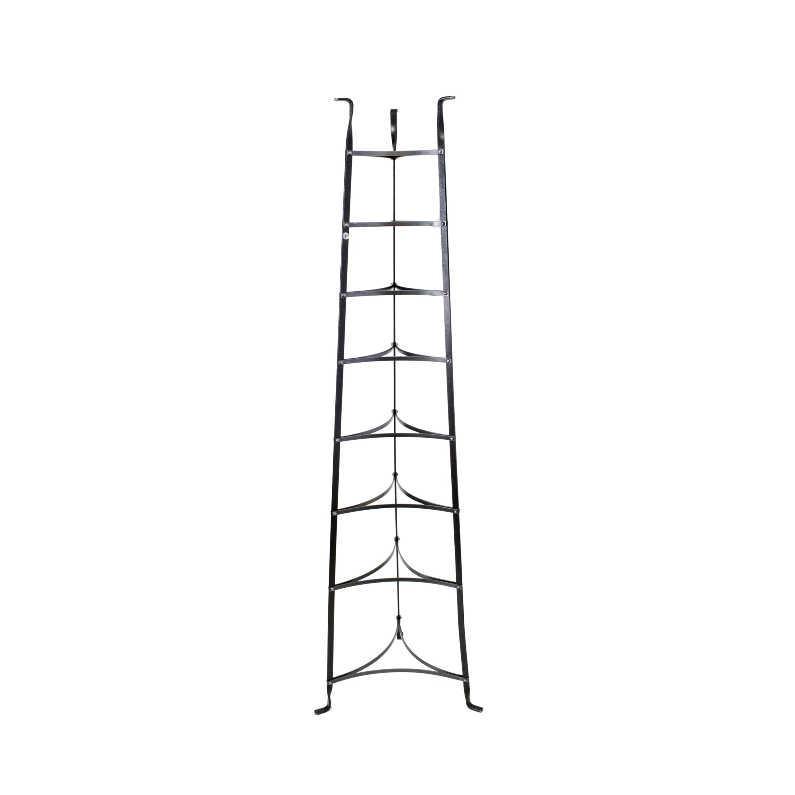 Enclume 8-Tier Cookware Stand, Free Standing Pot Rack, Hammered Steel (Unassembled)