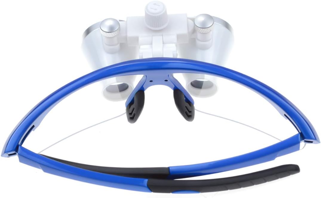 Bestlife 3.5x420mm Dental Medical Binocular Loupes with Head Light Lamp (Blue)
