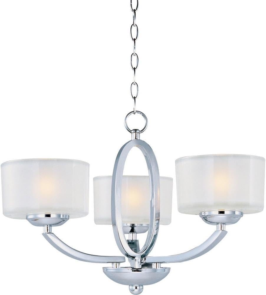 Maxim Elle-Three Light Convertible Semi-Flush Mount/Chandelier in Contemporary style-17 Inches Wide by 11 inches high